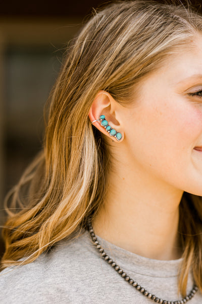 Hariett Turquoise Ear Crawler Set ✜ON SALE NOW: 55% OFF✜