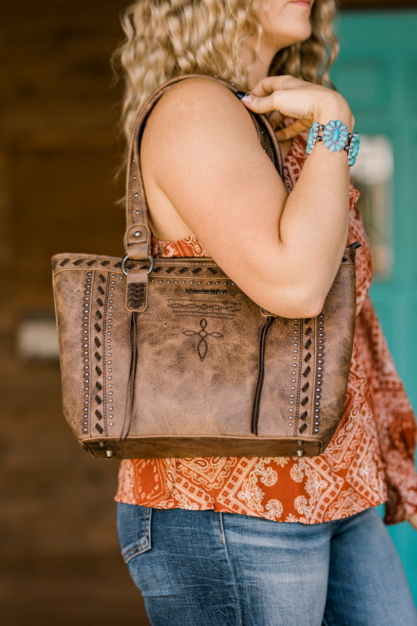 Harold Leather Whipstitch Tote bag