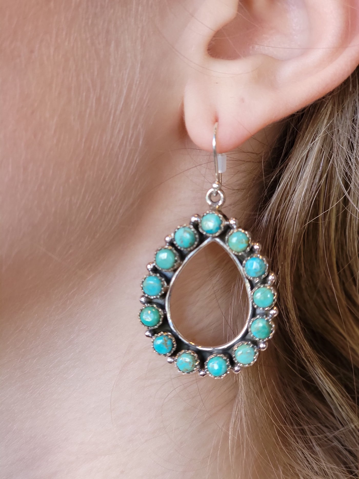 Hitch Authentic Turquoise Teardrop Earrings