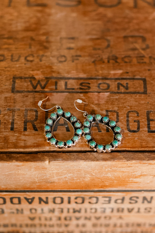 Hitch Authentic Turquoise Teardrop Earrings ✜ON SALE NOW: 40% OFF✜