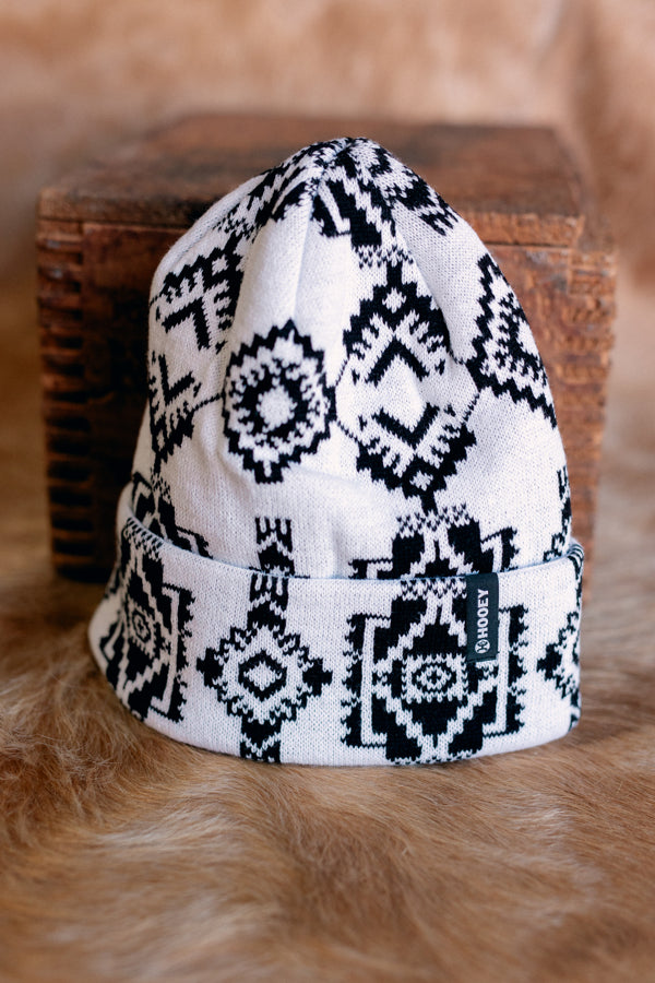 Hooey Beanie [White & Black Aztec]