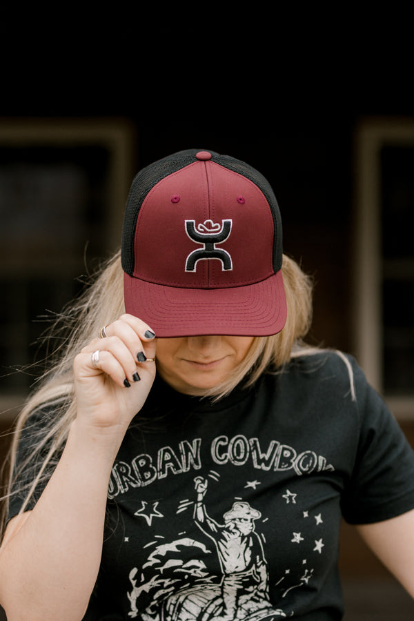 Hooey Sterling Hat [Maroon & Black] ✜ON SALE NOW✜