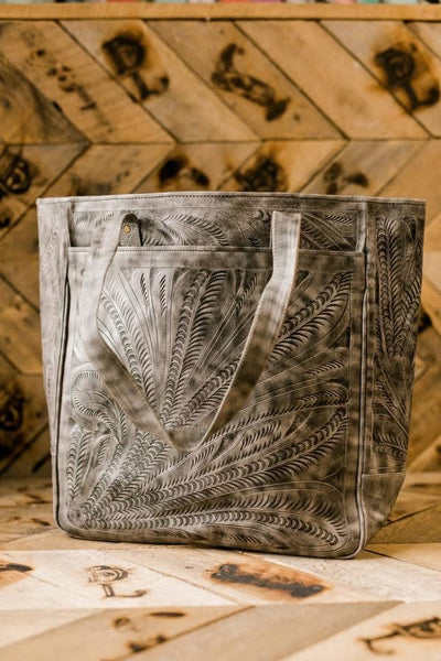 Hadley Tooled Leather Tote Bag [Slate Grey] ✙PREORDER closes 2/27✙