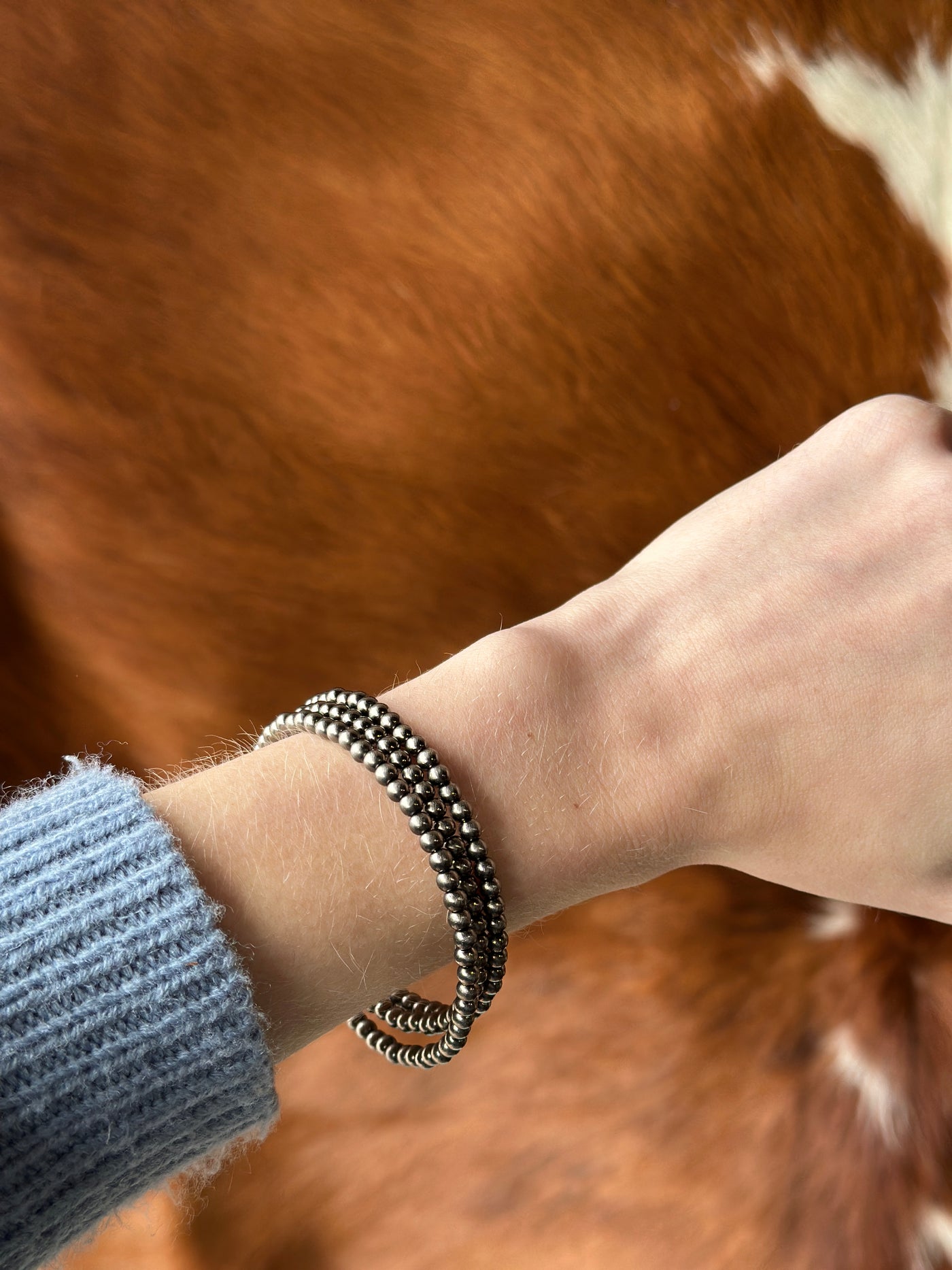 Lefty Navajo Pearl Wrap Bracelet