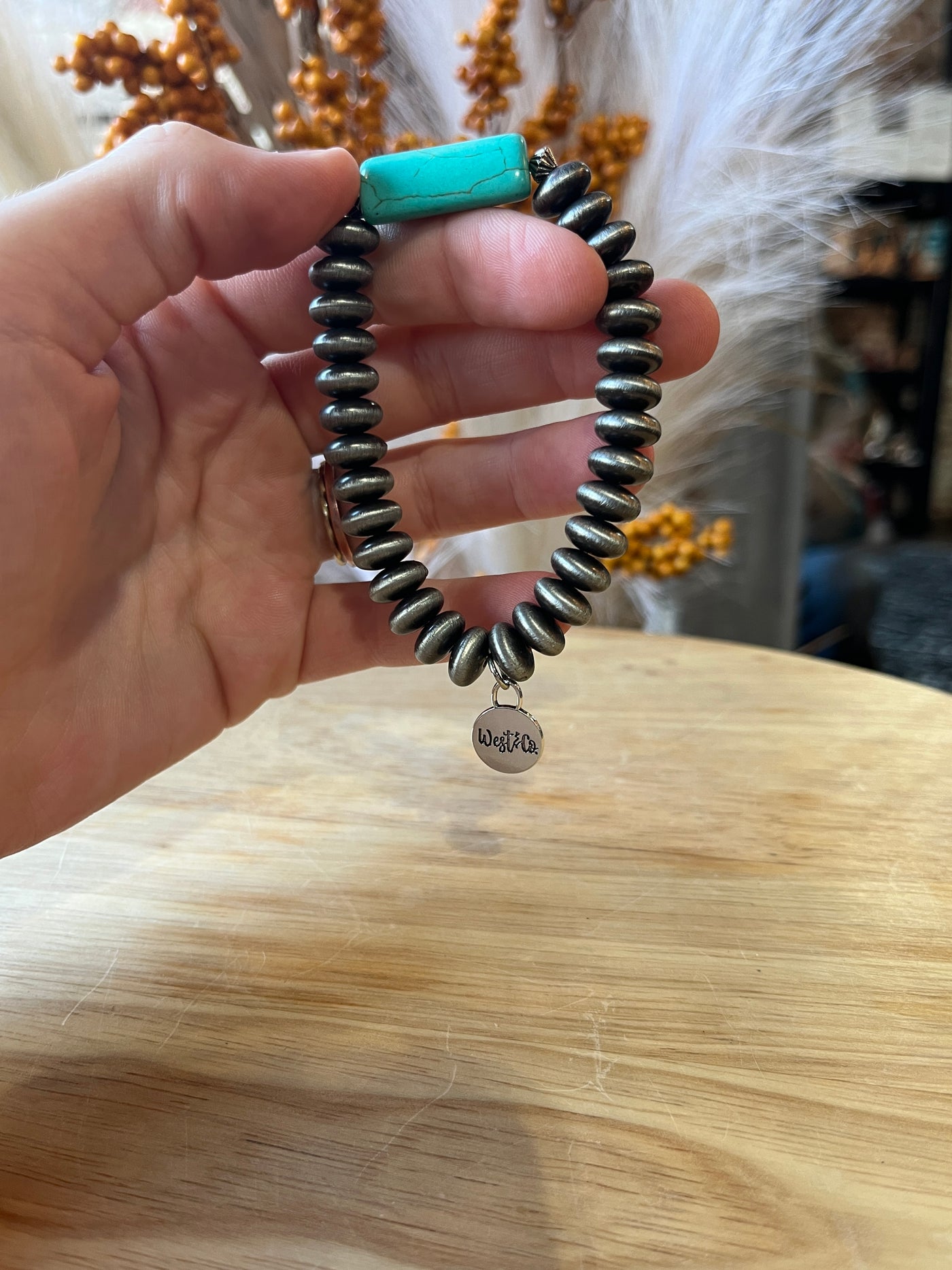 Aleesa Faux Navajo Pearl Stretch Bracelet