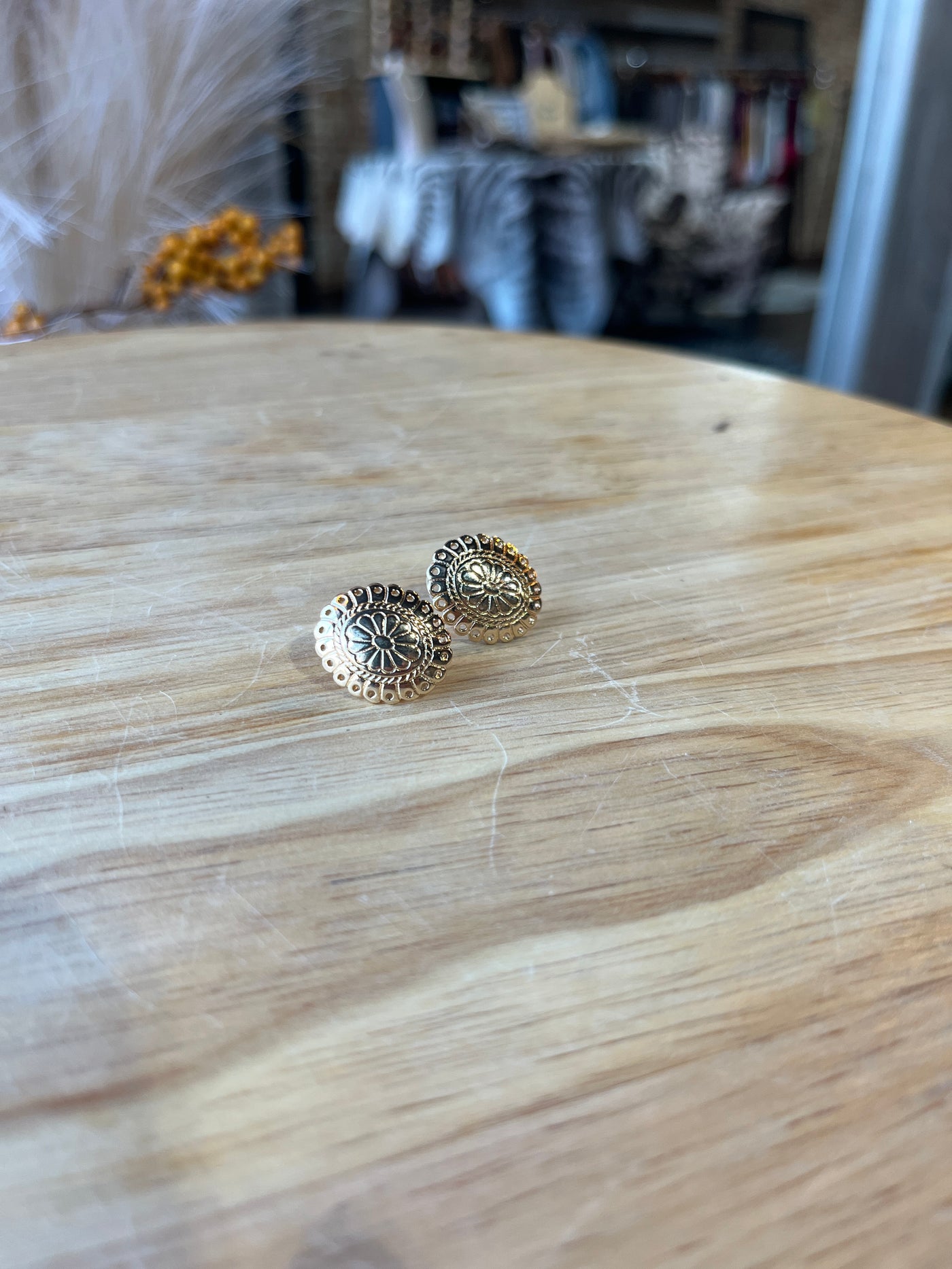 Naddy Gold Concho Earrings