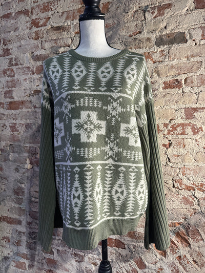 Juda Aztec Bell Sleeve Sweater