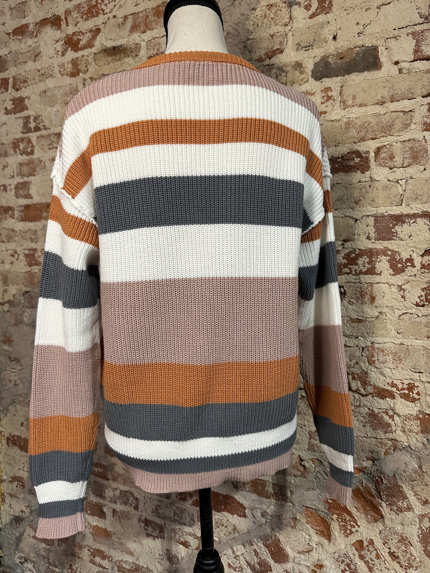 Gary Colorblock Knit Sweater [Camel]