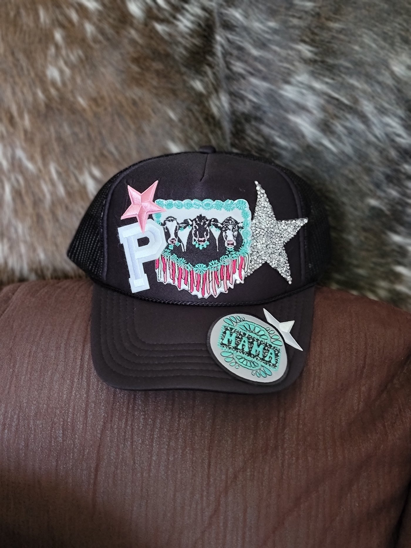 Trucker Hat Patch Letters & Numbers [White]