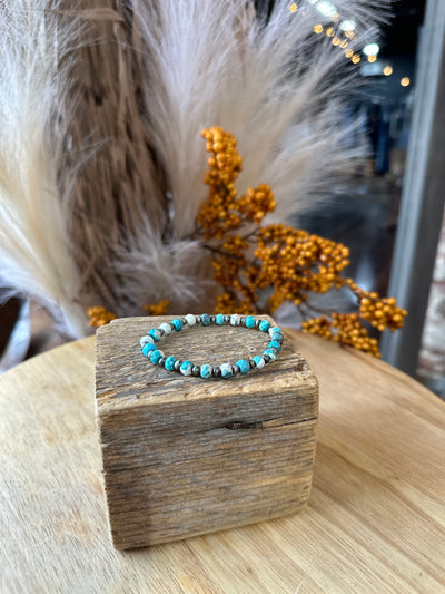 Tiff Light Turquoise Gemstone Stretch Bracelet