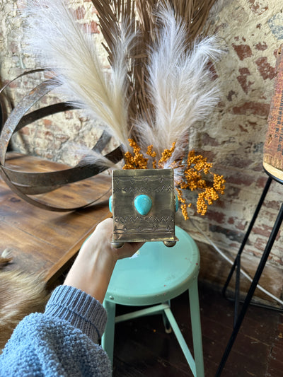 Sterling Silver & Turquoise Nugget Planter ✜ON SALE NOW: 40% OFF✜