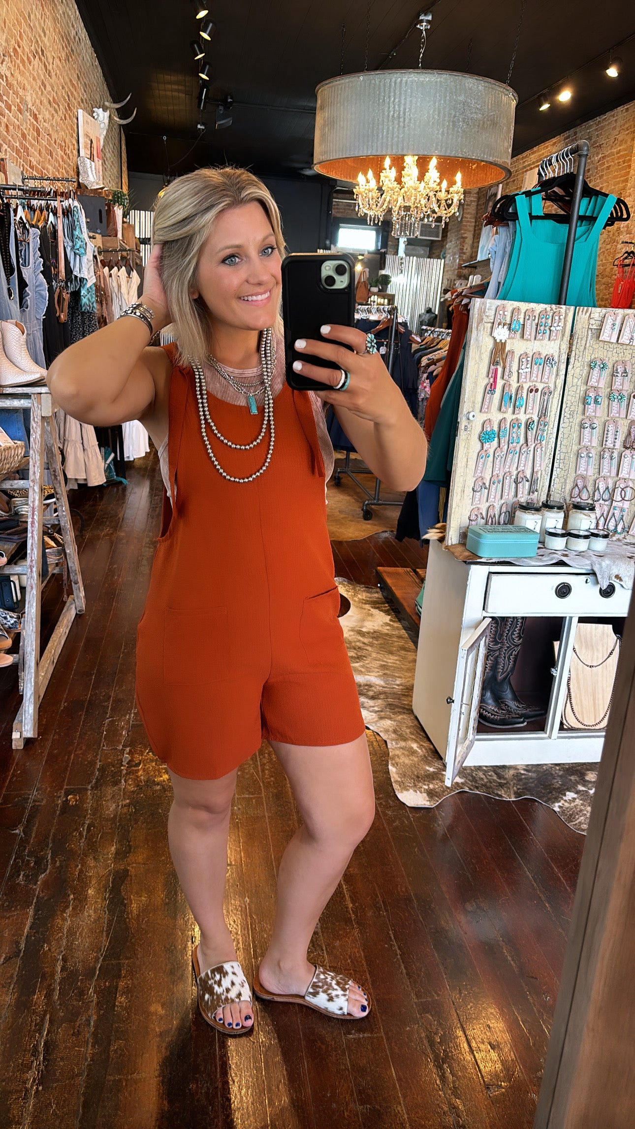 Jami Tie Top Romper [Rust] ✜ON SALE NOW 50% OFF✜