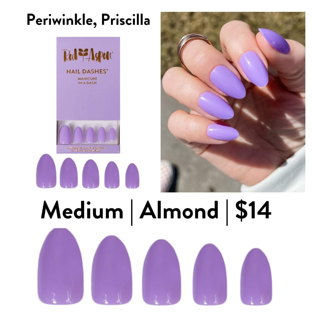 Red Aspen Nail Dashes [Periwinkle Priscilla]