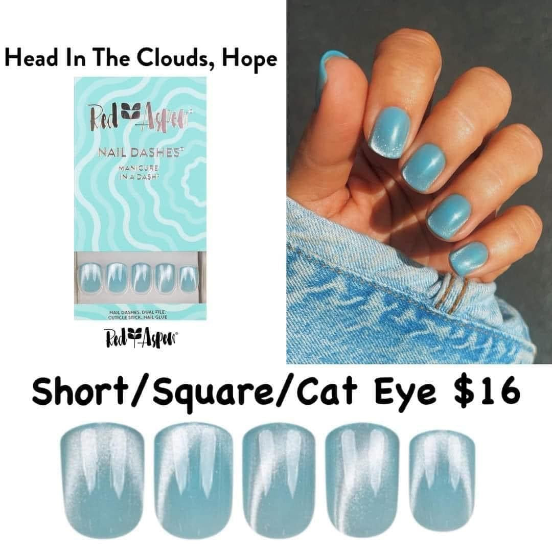 Red Aspen Nail Dashes [Head in the Clouds, Hope]