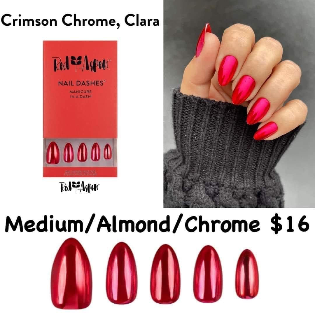 Red Aspen Nail Dashes [Crimson Chrome, Clara]