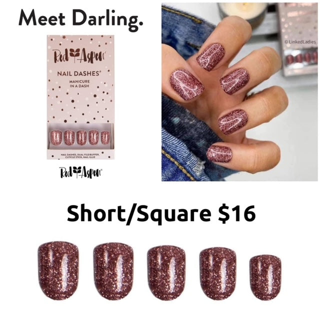 Red Aspen Nail Dashes [Sparkle on Darling]