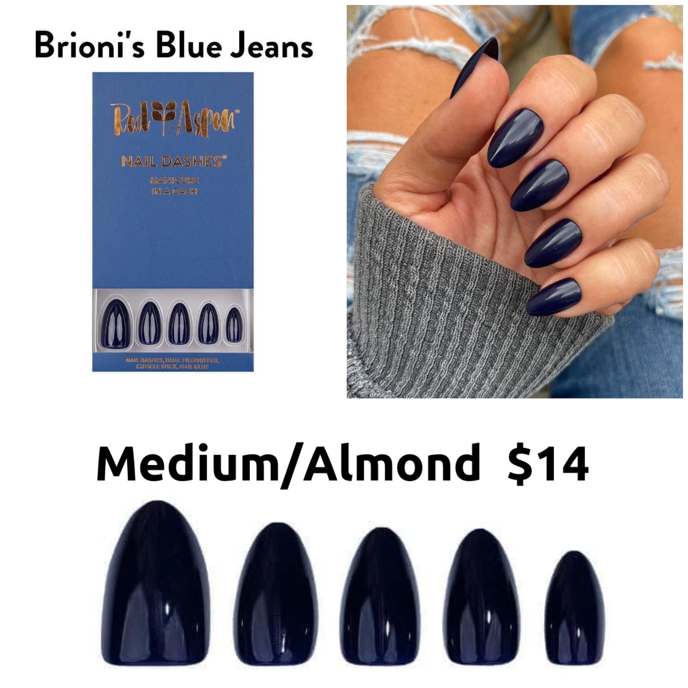 Red Aspen Nail Dashes [Brioni's Blue Jeans]