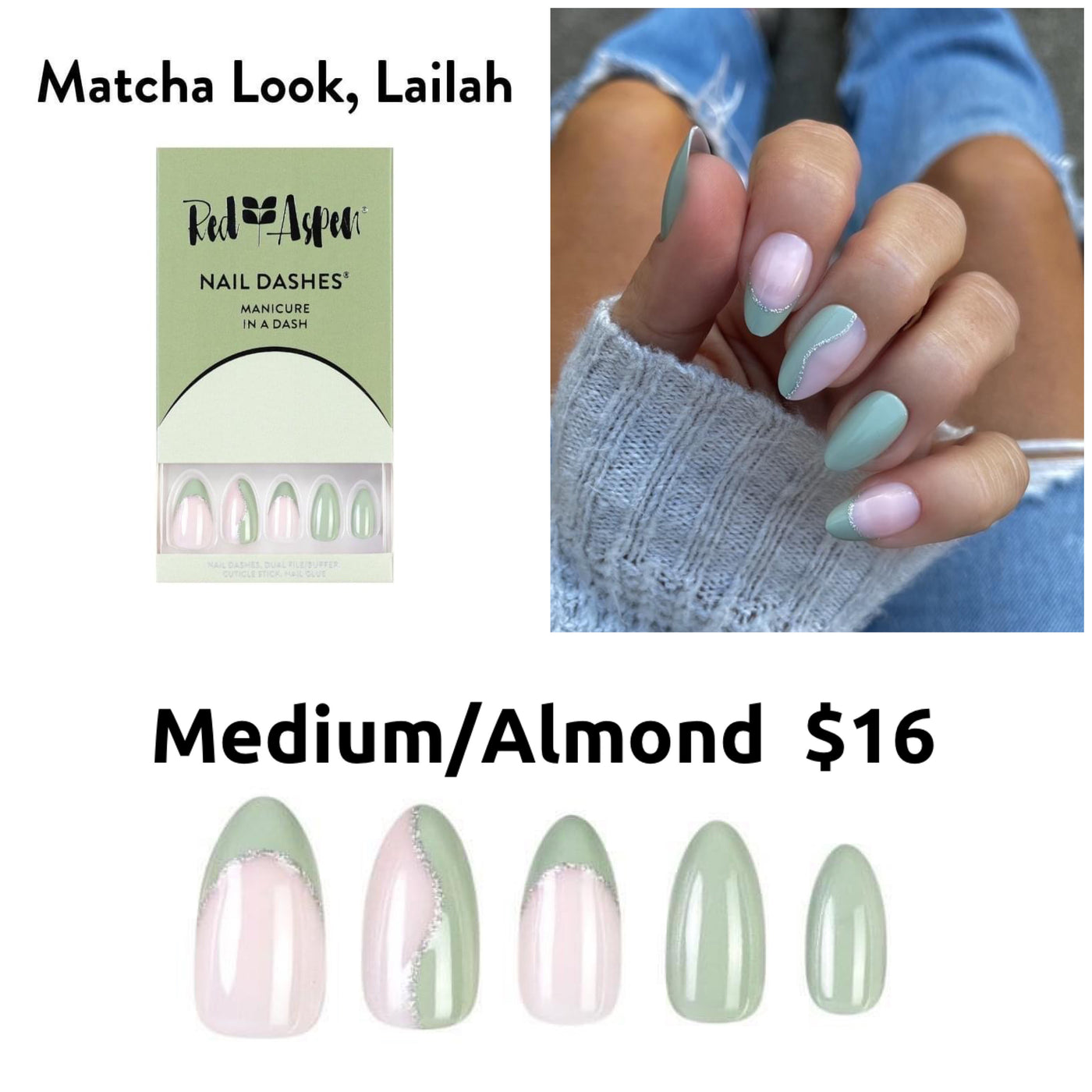 Red Aspen Nail Dashes [Matcha Look, Lailah]