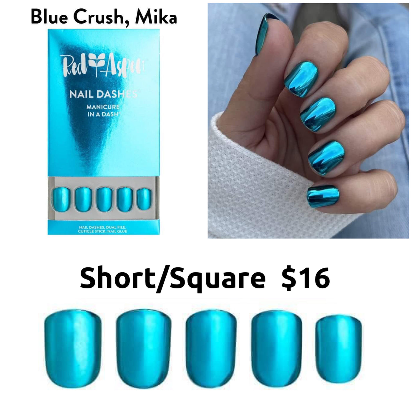 Red Aspen Nail Dashes [Blue Crush, Mika]