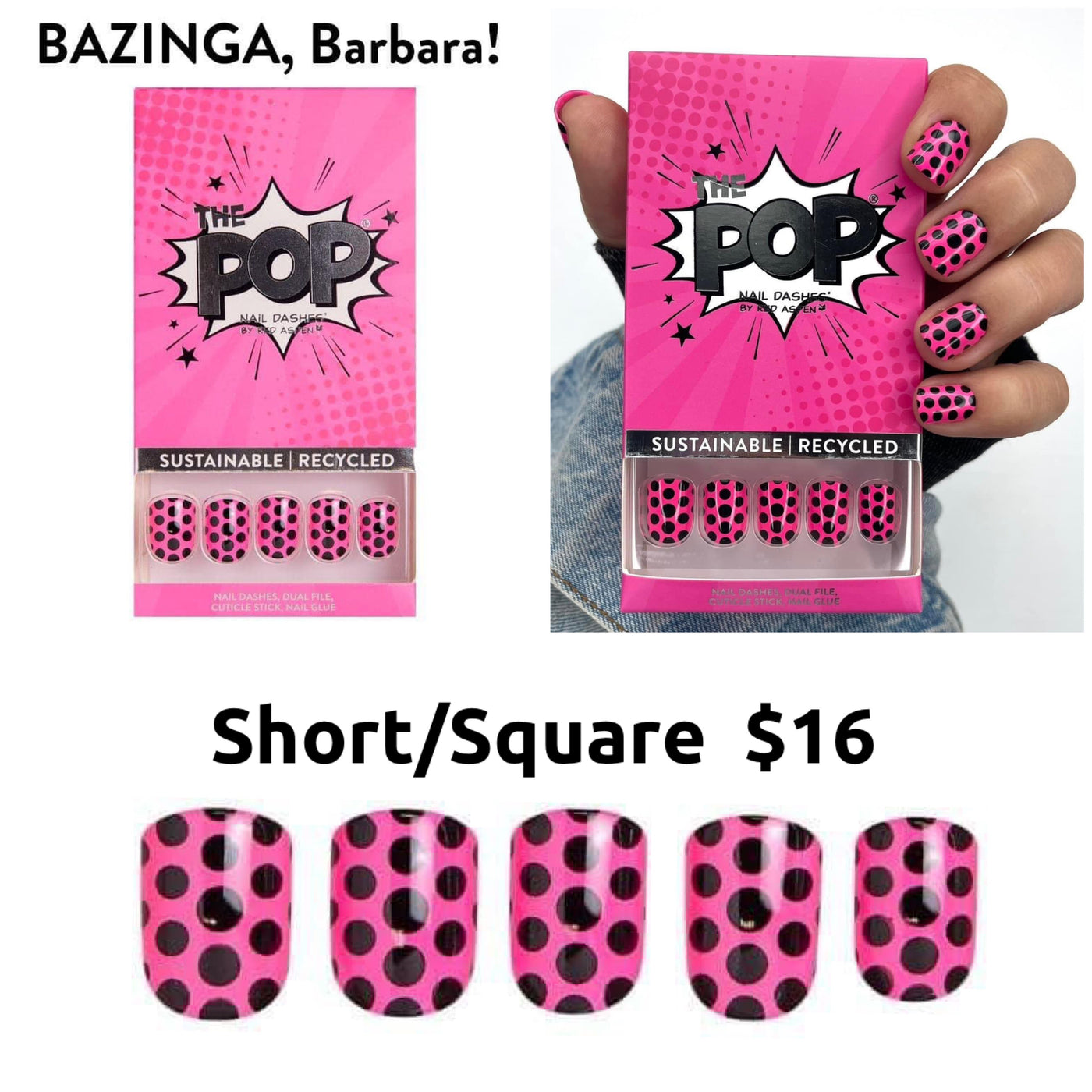 Red Aspen Nail Dashes [Bazinga, Barbara!]