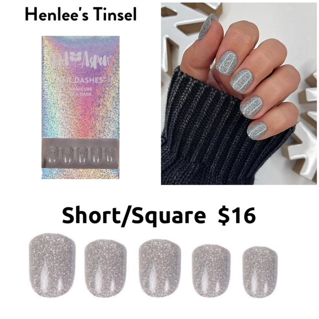 Red Aspen Nail Dashes [Henlee's Tinsel]