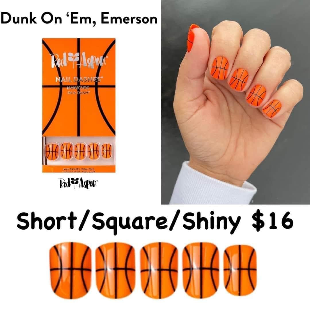 Red Aspen Nail Dashes [Dunk on Em, Emerson]