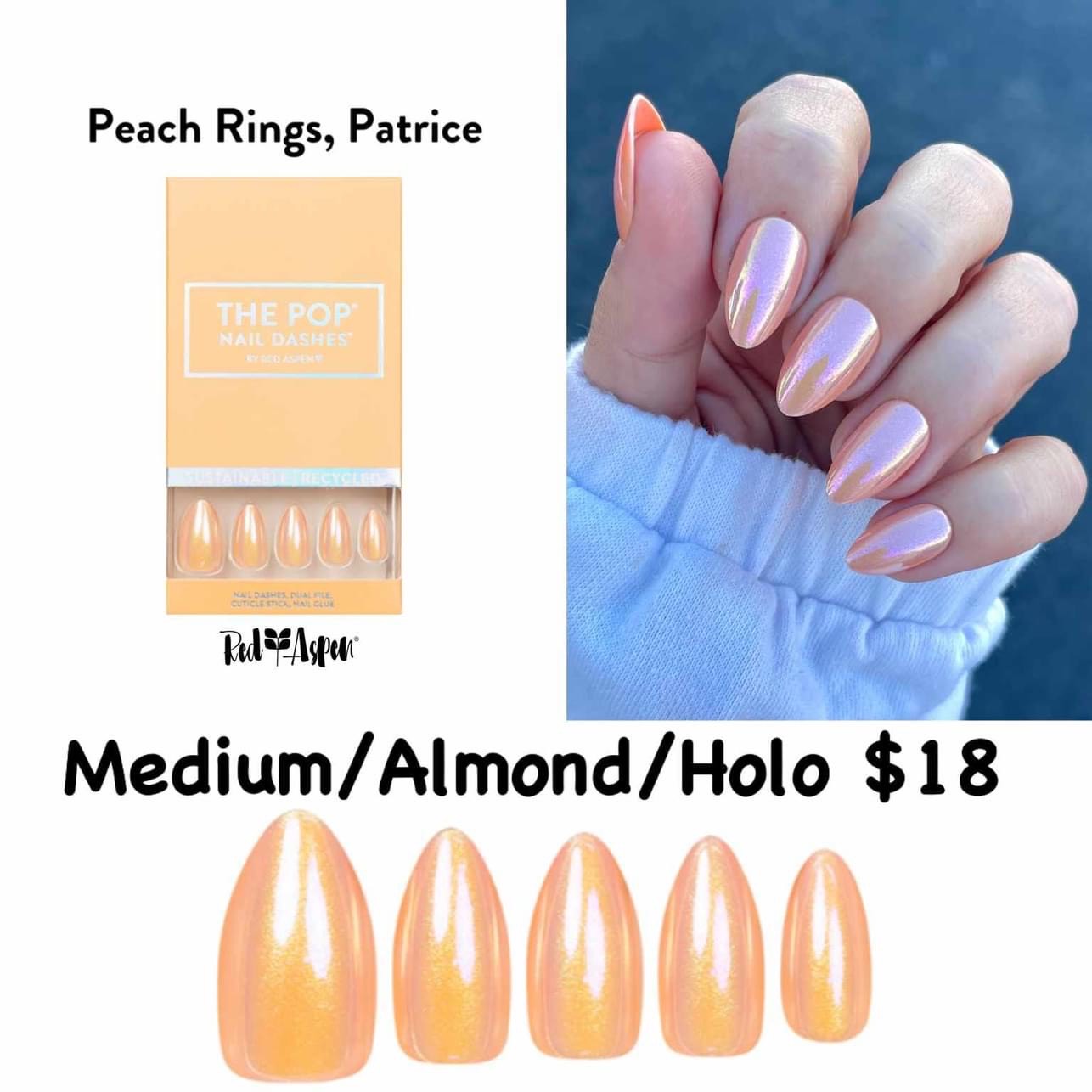 Red Aspen Nail Dashes [Peach Rings, Patrice]