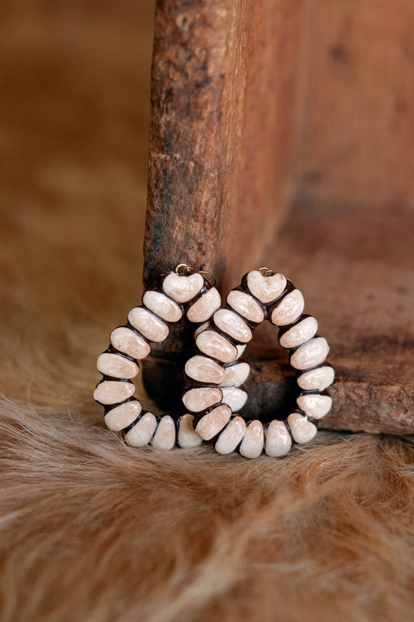 Jasper Clay White Teardrop Earrings