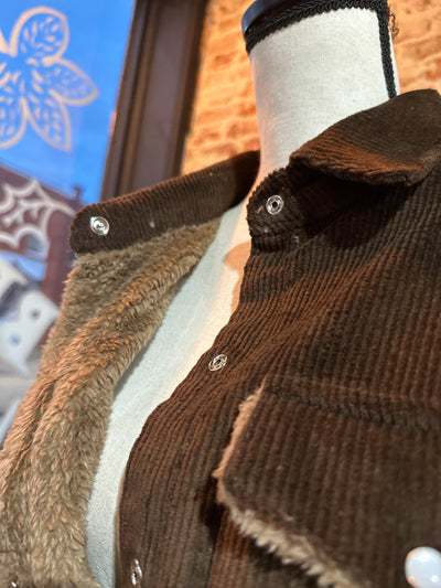 Jefferson Corduroy Sherpa Lined Jacket [Chocolate] ✜ON SALE NOW | 40% OFF✜