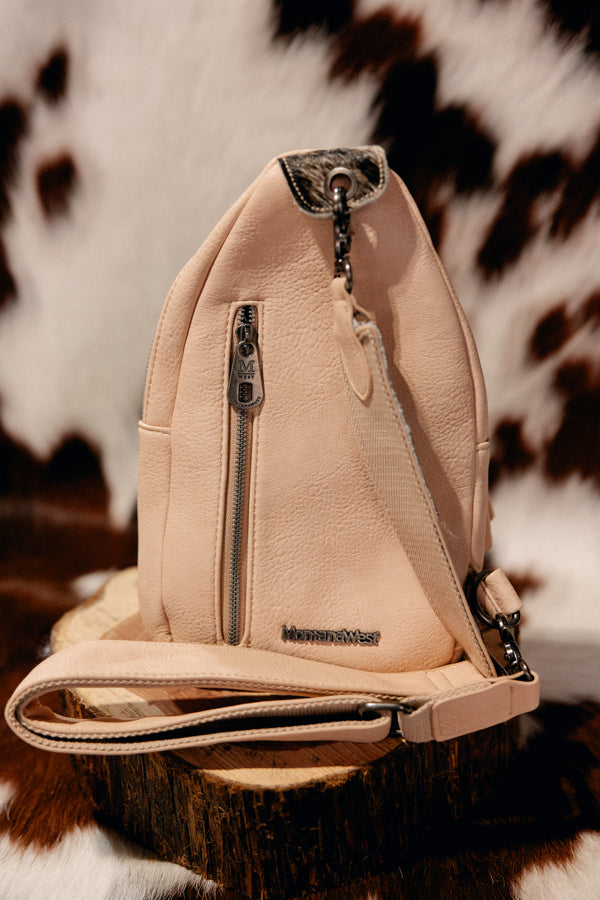 Jett Cowhide Crossbody Sling Bag [Tan]