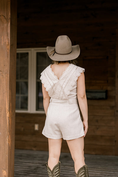 Kaila Lace Romper [Natural] ✜ON SALE NOW✜