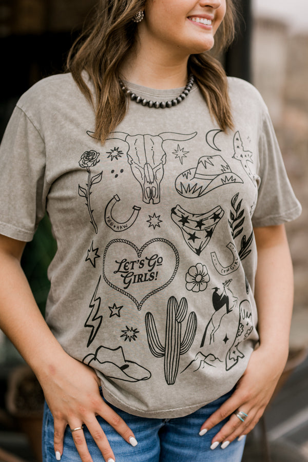 Kelsie Mineral Washed Graphic Tee