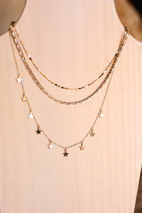 Knox Stars Layered Gold Necklace