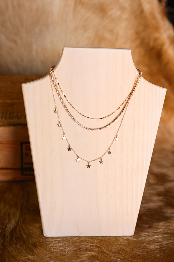 Knox Stars Layered Gold Necklace