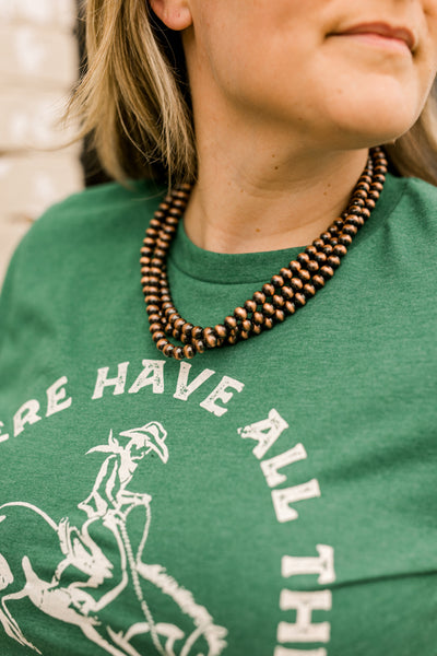 Kristen Layered Copper Navajo Pearl Necklace