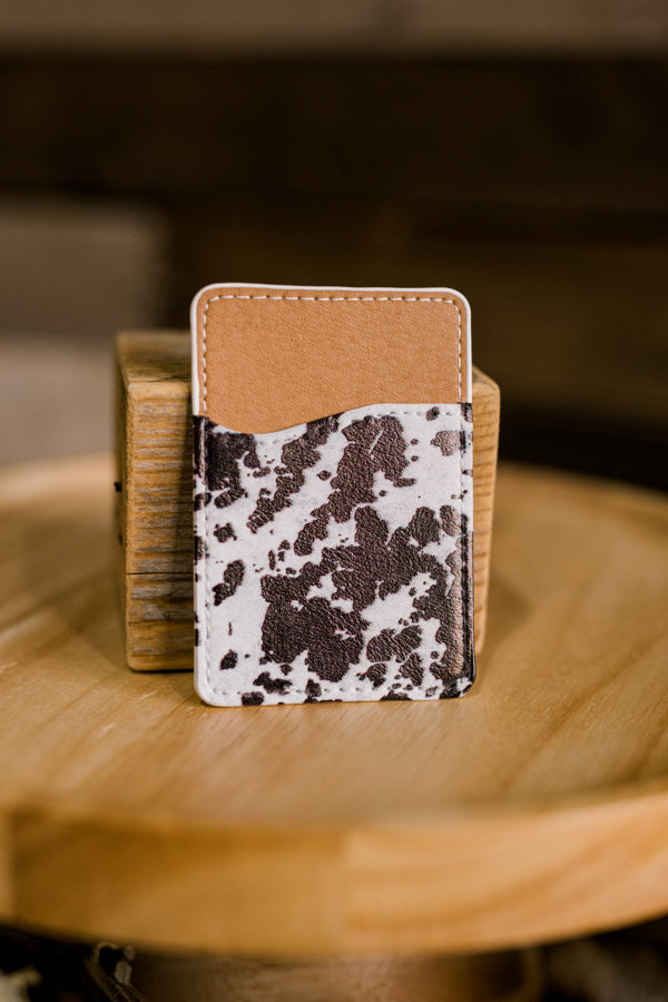 Kyrie Cow Print Phone Card Holder ✜ON SALE NOW | 40% OFF✜