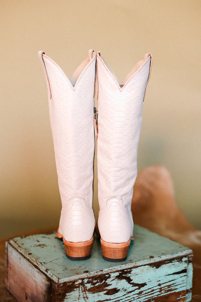 Lane Plain Jane Tall Boots [Ivory Viper] ✜ON SALE NOW: 25% OFF✜