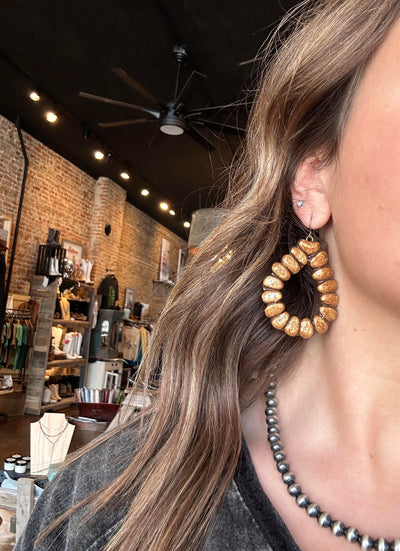 Latigo Clay Teardrop Earrings