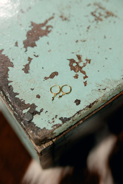 Latricia Lightning Bolt Hoop Earrings