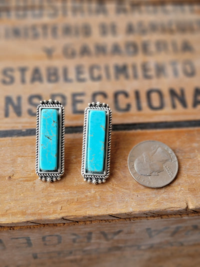 Lauren Bar Turquoise Stud Earrings