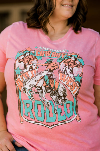 Layla American Cowboy Mineral Washed Graphic Tee