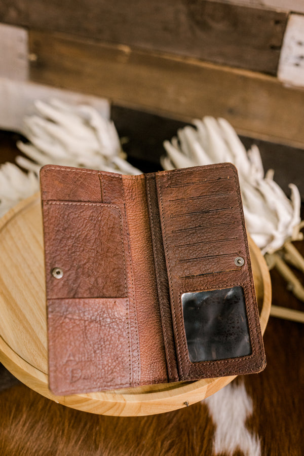 Levi Tooled Leather Wallet [Dark Stain]