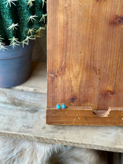 Lindsay Petite Turquoise Stud Earrings – Timeless Western Jewelry for Any Outfit