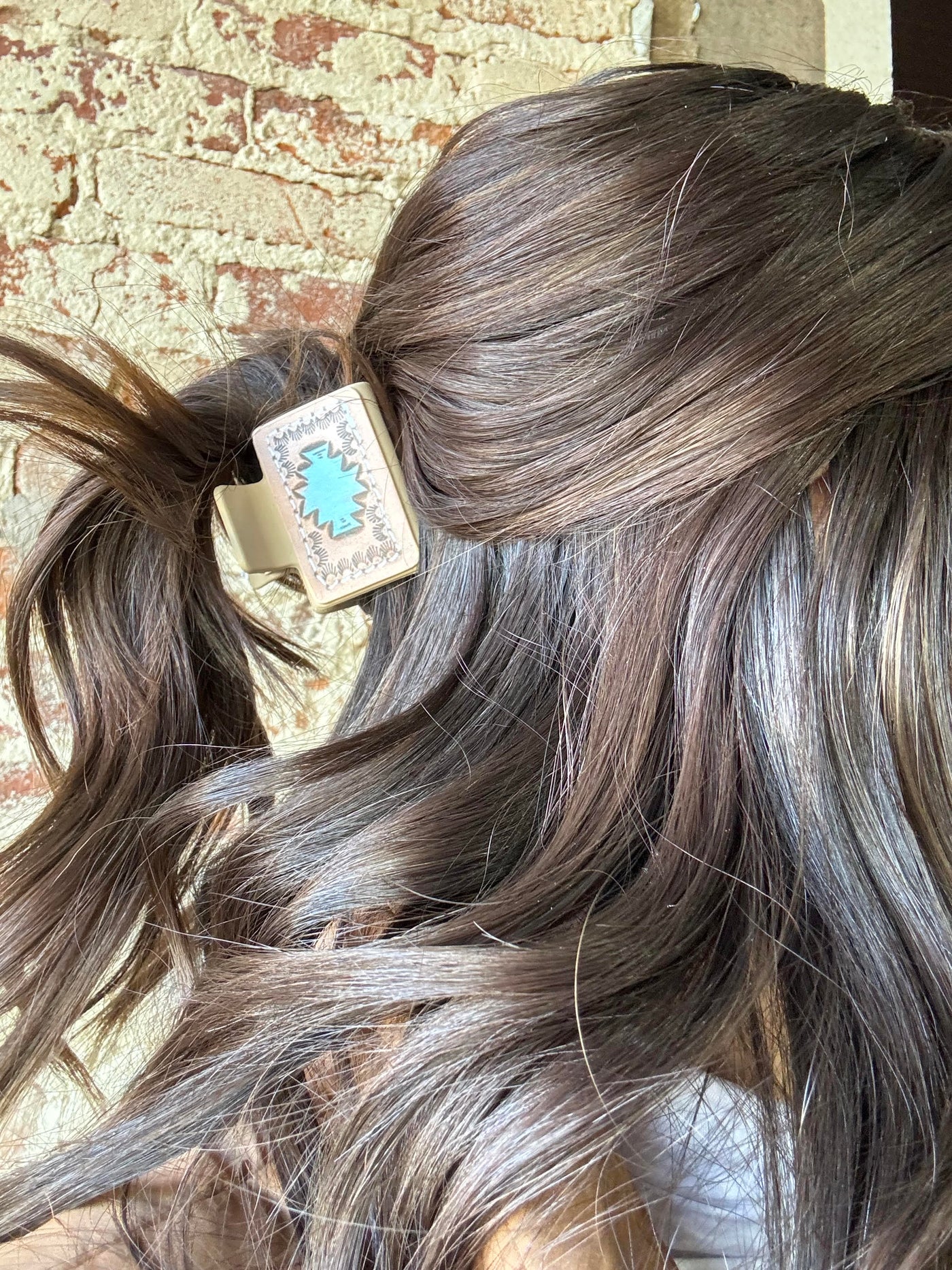 Macee Turquoise Aztec Hair Clip [Mini]