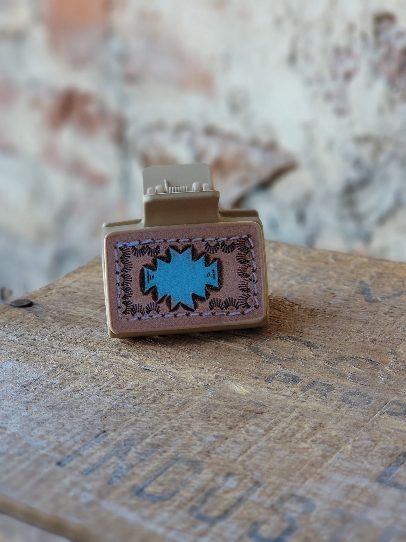 Macee Turquoise Aztec Hair Clip [Mini]