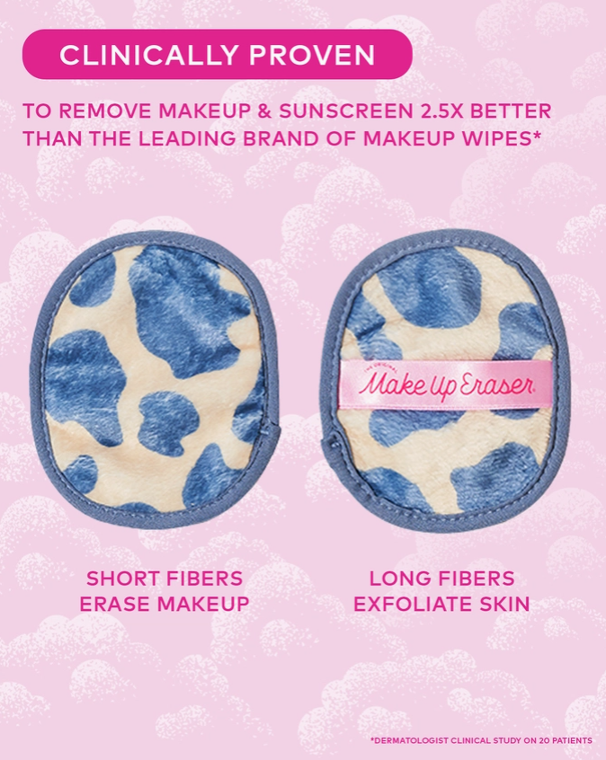 Western MakeUp Eraser cloths with dual-sided technology for makeup removal and exfoliation.