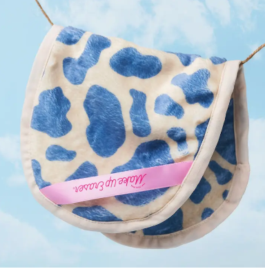 Last-Minute Gift Idea for your teen: the MakeUp Eraser Pro [Blue Cow Print] from Broker Leather.