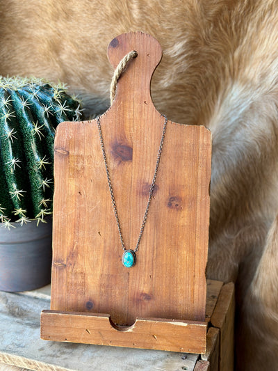 Handcrafted Navajo-made Marmee Authentic Turquoise Necklace with a unique Kingman turquoise stone, offering a timeless and bold design.