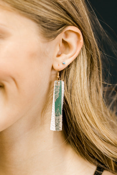 Matthew Cowhide Layer Dangle Earrings