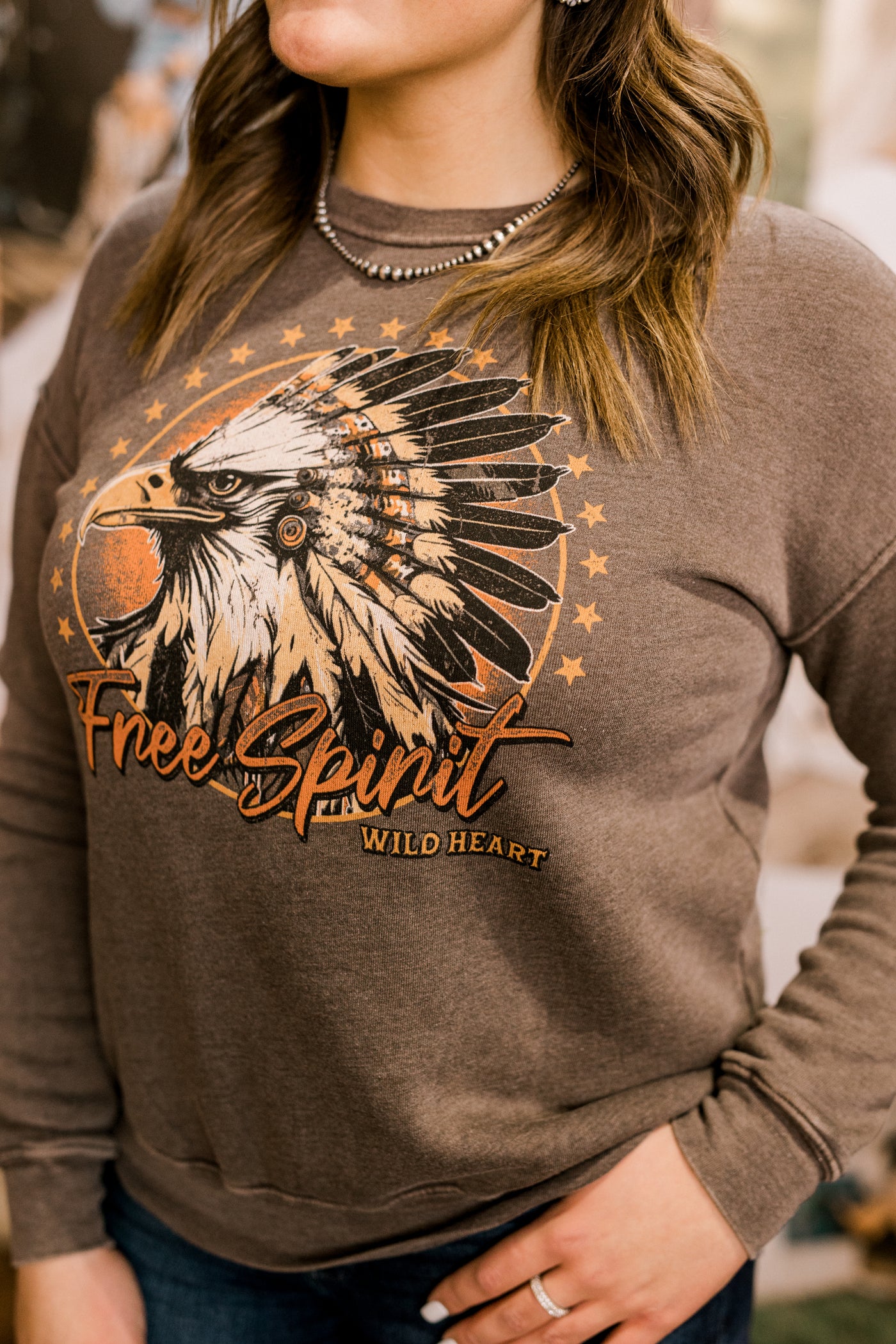 Mayfield Free Spirit Sweatshirt [Brown] ✜ON SALE NOW: 25% OFF✜